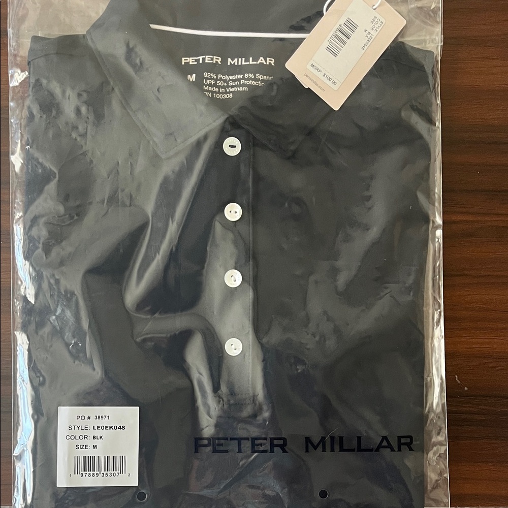 Peter Millar Midnight Black Polo Shirt